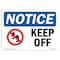 Signmission OSHA Notice, 3.5" Height, Keep Off Sign With Symbol, 5" X 3.5", Landscape OS-NS-D-35-L-13834 - alternate 1